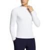 imagebaleaf Mens Fleece Thermal Long Sleeve Shirt Cold Weather Workout Tops Moisture Wicking Running ShirtWhite