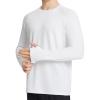 imagebaleaf Mens Long Sleeve Running Shirts Sun Protection UV UPF 50 T Shirts Workout Athletic Gym Quick Dry Zip PocketWhite