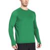 imagebaleaf Mens Long Sleeve Running Shirts with Thumbholes Quick Dry Athletic Shirt Workout Training TopGreen