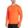 imagebaleaf Mens Long Sleeve Running Shirts with Thumbholes Quick Dry Athletic Shirt Workout Training TopOrange