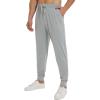 imagebaleaf Mens Sweatpants with Zipper Pockets Ultral Soft Tapered Joggers Comfy Athletic Pants Running WorkoutLight Gray