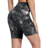 imagebaleaf Sweatleaf Womens Workout Shorts Light Compression High Waisted Yoga Spandex Volleyball Biker Shorts 3 PocketsTie Dye Blacksofter