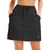 imagebaleaf Womens 16quot Hiking Cargo Skort Skirt High Waisted with Pockets Golf Workout UPF 50 Sun Protection Quick DryBlack