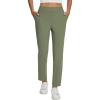 imagebaleaf Womens Business Casual Pants Stretch Travel Pants On Airplane with Zipper Pockets Dressy Slacks Golf Work Pull onArmy Green