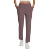 imagebaleaf Womens Business Casual Pants Stretch Travel Pants On Airplane with Zipper Pockets Dressy Slacks Golf Work Pull onTrip Brown