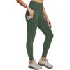 imagebaleaf Womens High Waist Leggings with Pocket Hiking Pants Tummy Control 3 Pocket for Athletic Outdoor RunningDark Army Green
