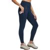 imagebaleaf Womens High Waist Leggings with Pocket Hiking Pants Tummy Control 3 Pocket for Athletic Outdoor RunningNavy