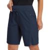 imagebaleaf Womens Hiking Long Shorts 9quot11quot Quick Dry Hiking Bermuda Cargo for Curvy Lightweight Knee Length Shorts Pockets9 Inch 2023blue