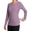 imagebaleaf Womens Long Sleeve Workout Tops Active Running Shirts Loose Fit Quick Dry Athletic SoftPurplesoft