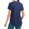 imagebaleaf Womens Short Sleeve Workout Tops Athletic Running Shirts Quick Dry TShirts Loose Fit Gym Yoga Tee UPF 50Navy Blue