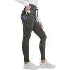 imagebaleaf Womens Thermal Fleece Lined Leggings with Pockets Ankle Zip Reflective Water Resistant High Waisted Warm Snow PantsArmy Green