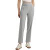 imagebaleaf Womens Travel Pants Lightweight Business Casual Work Pants Stretch Petite Ankle Golf Slacks with Pockets UPF50Gray