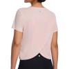 imagebaleaf Womens Workout Tops Athletic Shirts Cropped Short Sleeve Split Back Running Gym Quick Dry Sun Protection UPF 50Pink