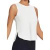 imagebaleaf Workout Tank Tops for Women Sleeveless Athletic Tops Flowy Soft Loose Fit Hip Length Running Shirts Gym Quick DryIvory White