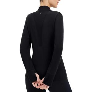imagebaleaf Long Sleeve Shirts for Women Mock Neck Tops Turtleneck Thermal Fleece Base Layer with Thumb Hole Cold Weather GearBlack