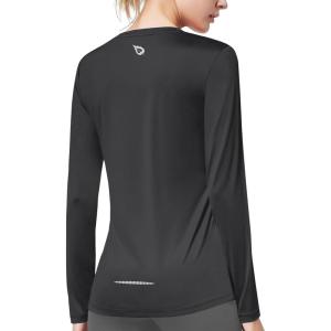 imagebaleaf Long Sleeve Workout Tops for Women Running Athletic Shirts Active Quick Dry Lightweight Moisture WickingAblack