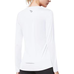 imagebaleaf Long Sleeve Workout Tops for Women Running Athletic Shirts Active Quick Dry Lightweight Moisture WickingAwhite