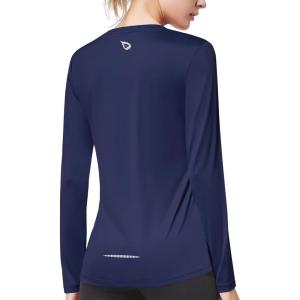 imagebaleaf Long Sleeve Workout Tops for Women Running Athletic Shirts Active Quick Dry Lightweight Moisture WickingNavy