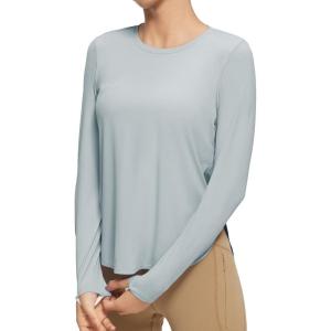 imagebaleaf SunDur Womens UPF 50 Shirts Long Sleeve Workout Lightweight Shirt Quick Dry Clothing Running Shirts Athletic TopsLight Gray