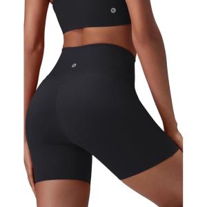 imagebaleaf Sweatleaf Womens Biker Shorts 5quot High Waist Tummy Control Butt Lifting Yoga Workout Running Spandex Short PantsBlack