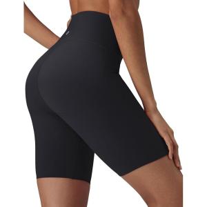 imagebaleaf Sweatleaf Womens Biker Shorts 8quot Long High Waist Tummy Control Butt Lifting Yoga Workout Running Spandex Short PantsBlack
