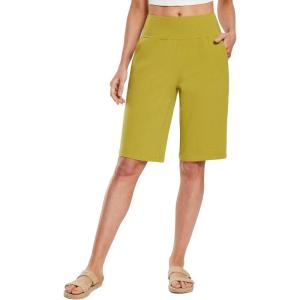 imagebaleaf Womens 12quot Long Bermuda Shorts Knee Length Cotton Athletic Shorts Sweat Casual Lounge Walking SummerGreen