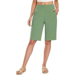 imagebaleaf Womens 12quot Long Bermuda Shorts Knee Length Cotton Athletic Shorts Sweat Casual Lounge Walking SummerLoden Frost