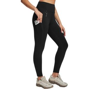 imagebaleaf Womens High Waist Leggings with Pocket Hiking Pants Tummy Control 3 Pocket for Athletic Outdoor RunningBlack