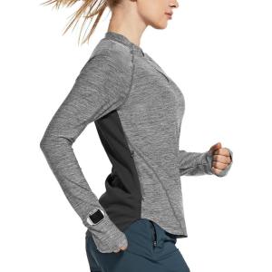 imagebaleaf Womens Long Sleeve Running Shirts Quick Dry Lightweight Pullover Workout Tops Athletic TShirts Moisture WickingGrey