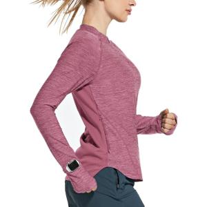 imagebaleaf Womens Long Sleeve Running Shirts Quick Dry Lightweight Pullover Workout Tops Athletic TShirts Moisture WickingPurple