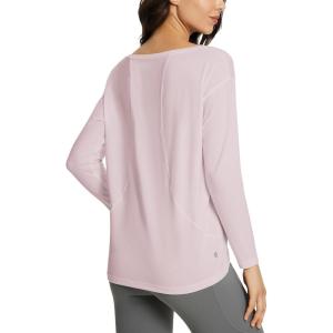imagebaleaf Womens Long Sleeve Workout Tops Active Running Shirts Loose Fit Quick Dry Athletic SoftPurple