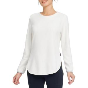 imagebaleaf Womens Thermal Shirts Polar Fleece Tops Long Sleeve Tunic Warm Running Workout Winter Cold Weather HikingBirch White