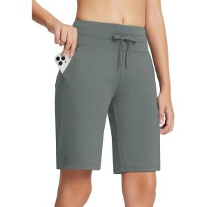 imagebaleaf womens Bermuda ShortsDark Graydrawstring