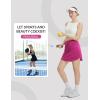 imagebaleaf Womens Golf Skirts with 5 Pockets High Waisted Skorts Tennis Athletic RunningRose Red
