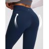 imagebaleaf Womens Fleece Lined Leggings Thermal Warm Winter Tights High Waisted Yoga Pants Cold Weather with PocketsDark Blue