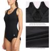 imagebaleaf Womens Racerback Athletic One Piece Modest Bathing SuitBlack