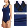 imagebaleaf Womens Racerback Athletic One Piece Modest Bathing SuitNavy