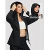 imagebaleaf Womens Rain Jackets Waterproof Windbreaker Packable Lightweight Cycling Running Jacket Hiking Gear Reflective HoodedBlack