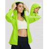 imagebaleaf Womens Rain Jackets Waterproof Windbreaker Packable Lightweight Cycling Running Jacket Hiking Gear Reflective HoodedFluorescent Green