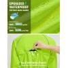 imagebaleaf Womens Rain Jackets Waterproof Windbreaker Packable Lightweight Cycling Running Jacket Hiking Gear Reflective HoodedFluorescent Green