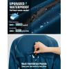 imagebaleaf Womens Rain Jackets Waterproof Windbreaker Packable Lightweight Cycling Running Jacket Hiking Gear Reflective HoodedNavy Blue