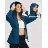 imagebaleaf Womens Rain Jackets Waterproof Windbreaker Packable Lightweight Cycling Running Jacket Hiking Gear Reflective HoodedNavy Blue