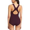 imagebaleaf Womens Racerback Athletic One Piece Modest Bathing SuitWine Red