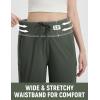 imagebaleaf 15 Long Shorts for Women Hiking Knee Length Quick Dry Cargo Capri Pants Bermuda Stretchy LightweightArmy Green