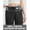 imagebaleaf 15 Long Shorts for Women Hiking Knee Length Quick Dry Cargo Capri Pants Bermuda Stretchy LightweightBlack
