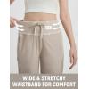 imagebaleaf 15 Long Shorts for Women Hiking Knee Length Quick Dry Cargo Capri Pants Bermuda Stretchy LightweightKhaki