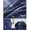 imagebaleaf 15 Long Shorts for Women Hiking Knee Length Quick Dry Cargo Capri Pants Bermuda Stretchy LightweightNavy Blue