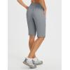 imagebaleaf Womens 13 Knee Length Hiking Shorts Quick Dry Water Resistant Lightweight Bermuda with PocketsFrost Grey
