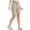 imagebaleaf Womens 9quot Cargo Shorts Hiking Water Resistant Pockets Bermuda Lightweight UPF50 Camping Travel OutdoorLight Khaki