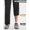 imagebaleaf Womens Hiking Pants Water Resistant Convertible Cargo Capri Roll Up Capri UPF50 Zipper Pockets Clothing TravelBlack